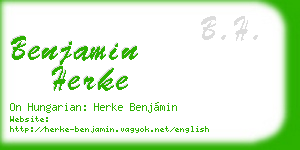 benjamin herke business card